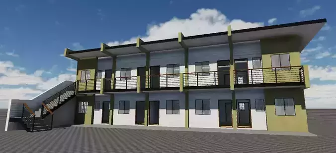 Game-Ready Studio Apartment Complex Low-poly 3D model