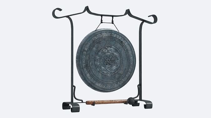 Chinese musical instrument Gong 3D model