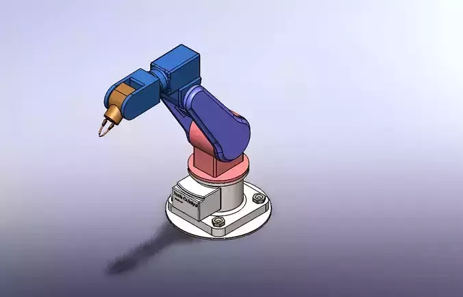 3-arm robotic arm 3D print model