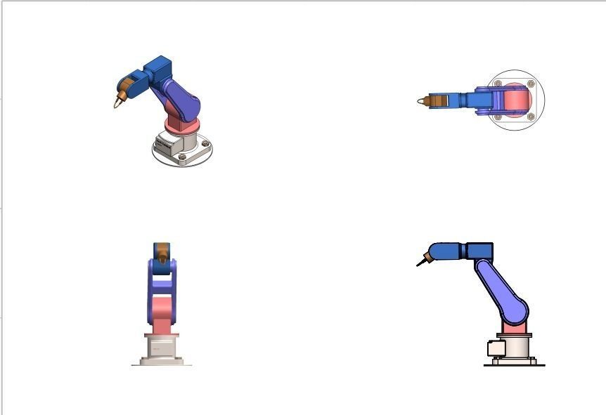 3-arm robotic arm 3D print model_4