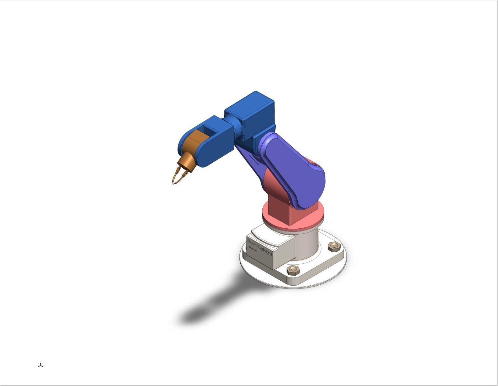 3-arm robotic arm 3D print model_1