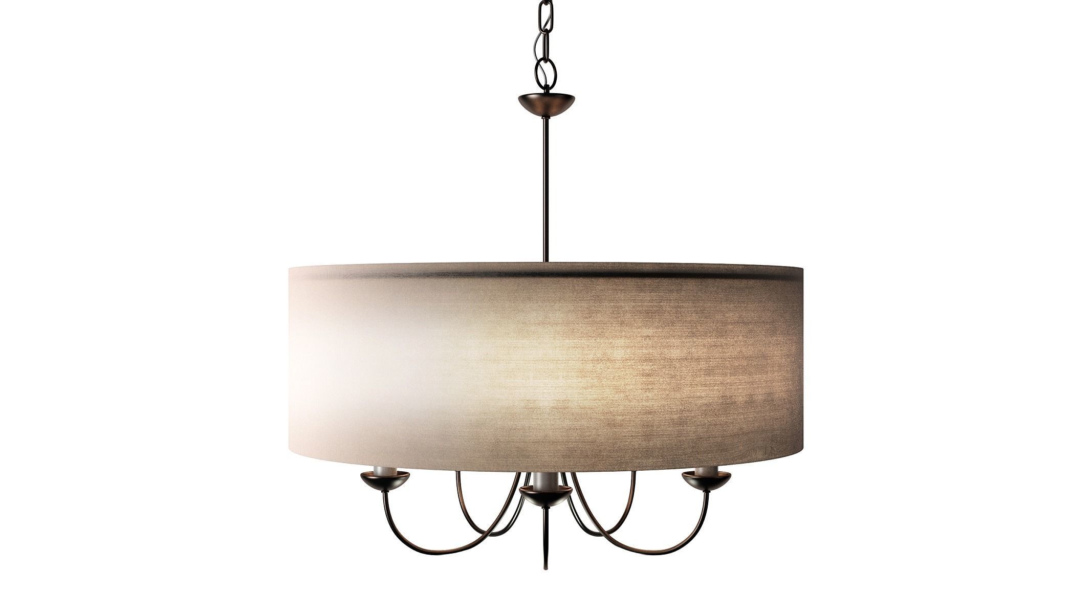 5 - Light Shaded Drum Chandelier 3D model_1
