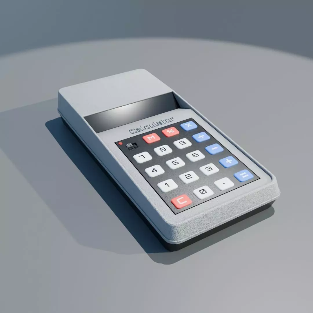 Old Model Calculator Low-poly 3D model
