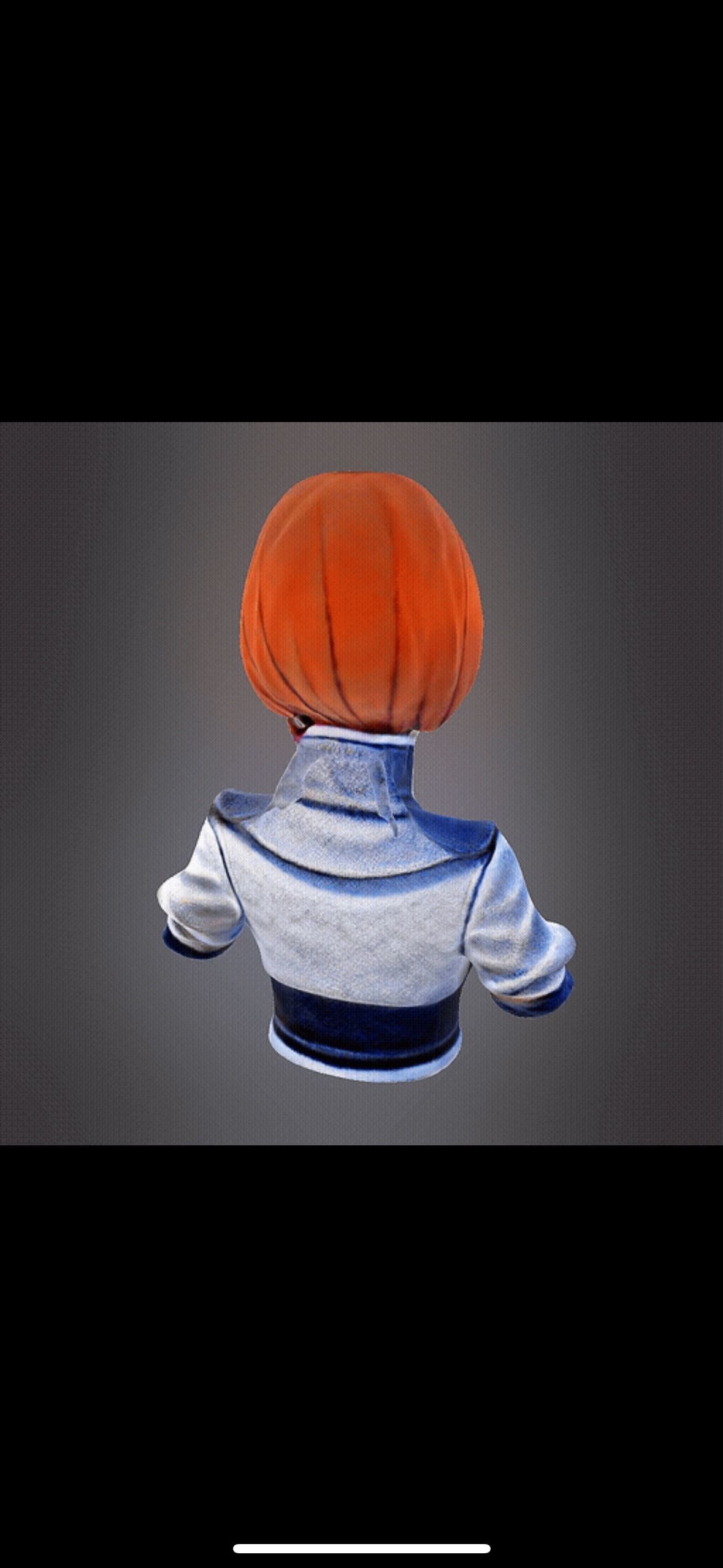 Anime girl bust 3D print model_2