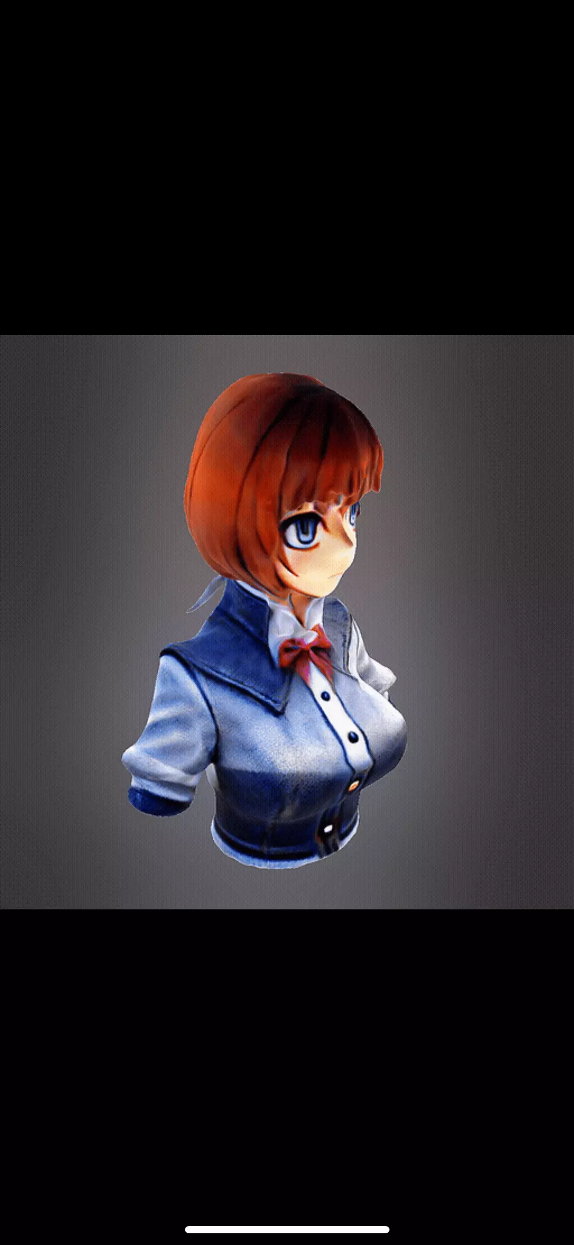 Anime girl bust 3D print model_0