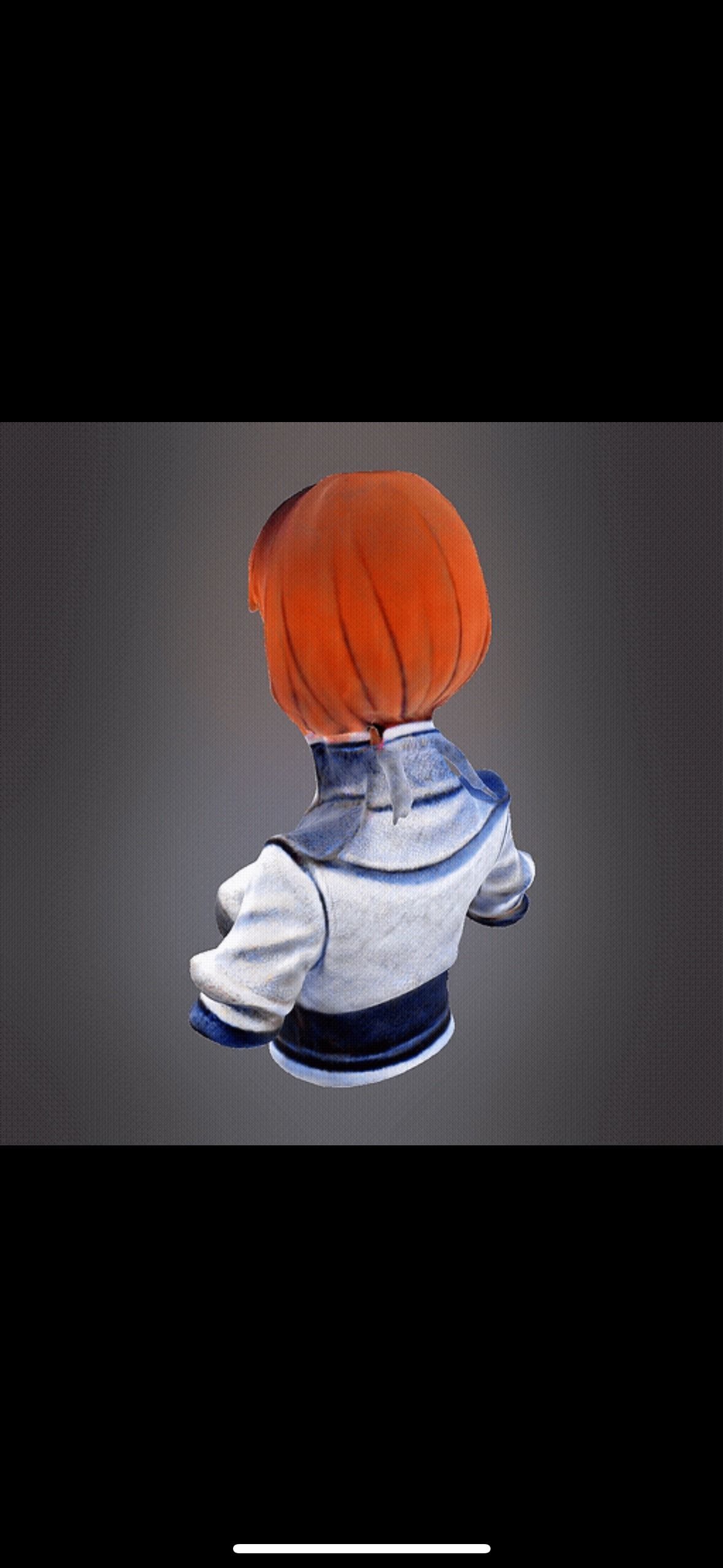 Anime girl bust 3D print model_3