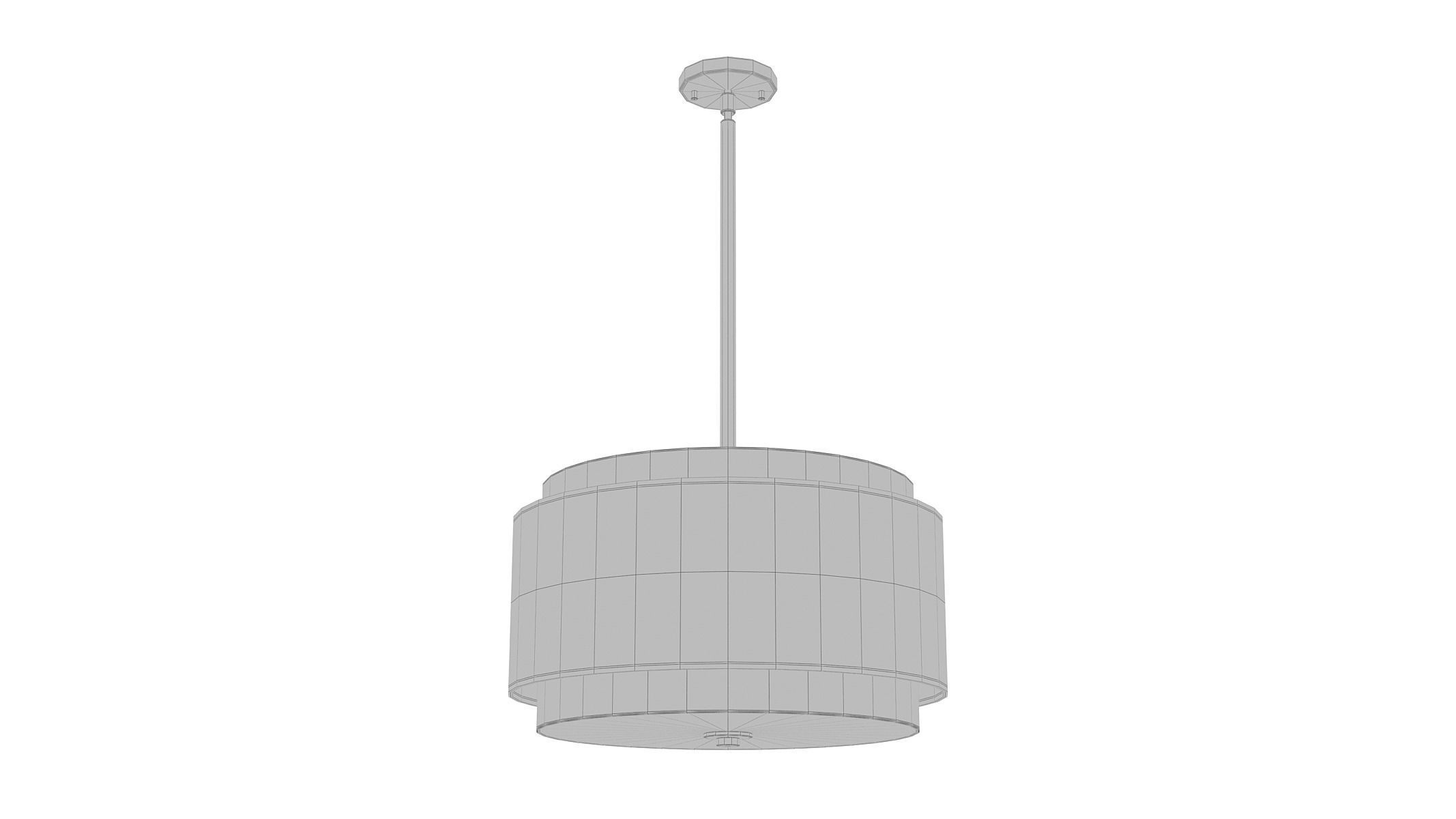 Amia 4 - Light Drum Chandelier 3D model_4