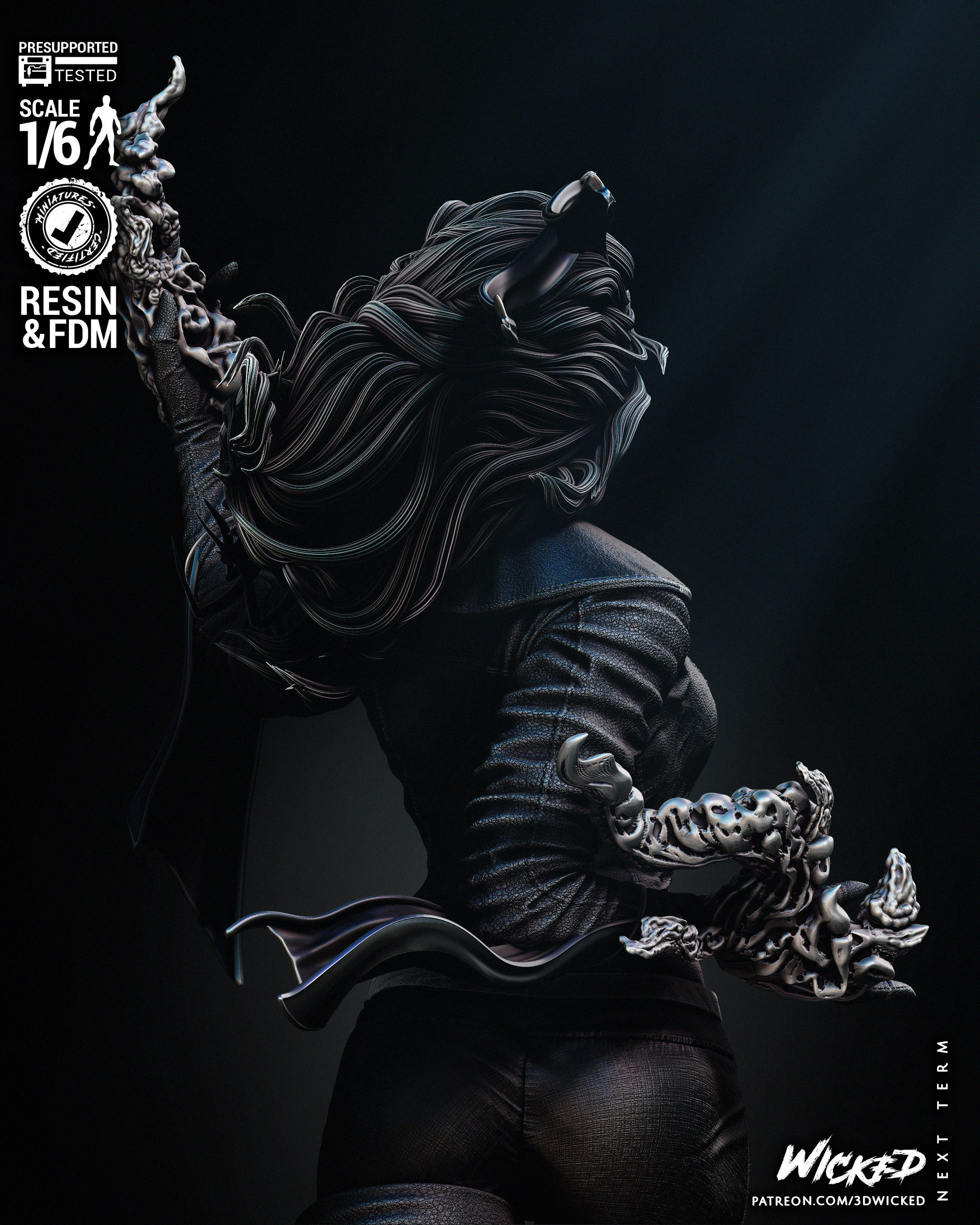 Wicked Marvel Pestilence Sculpture Tested for 3D printing 3D print model_31