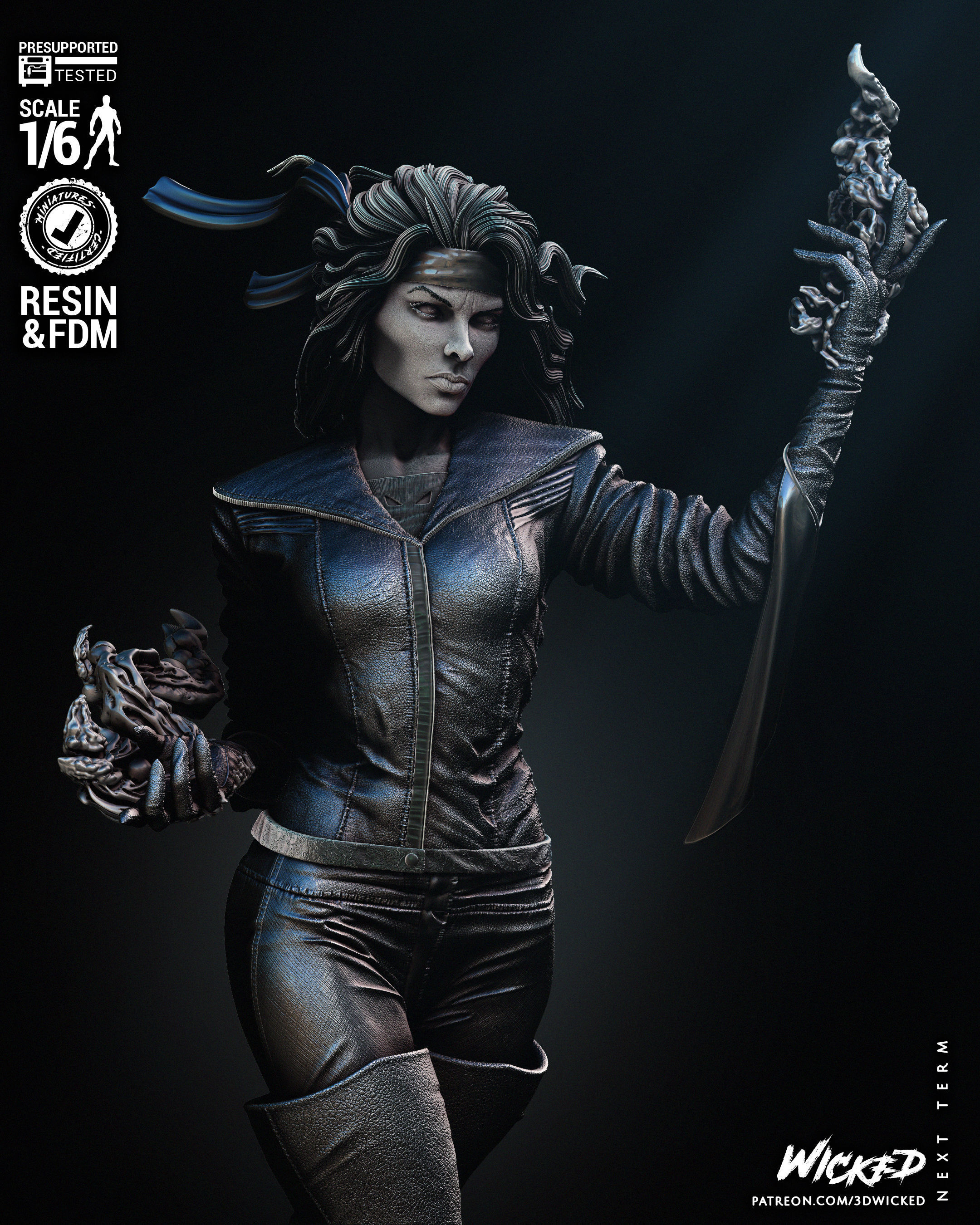 Wicked Marvel Pestilence Sculpture Tested for 3D printing 3D print model_18