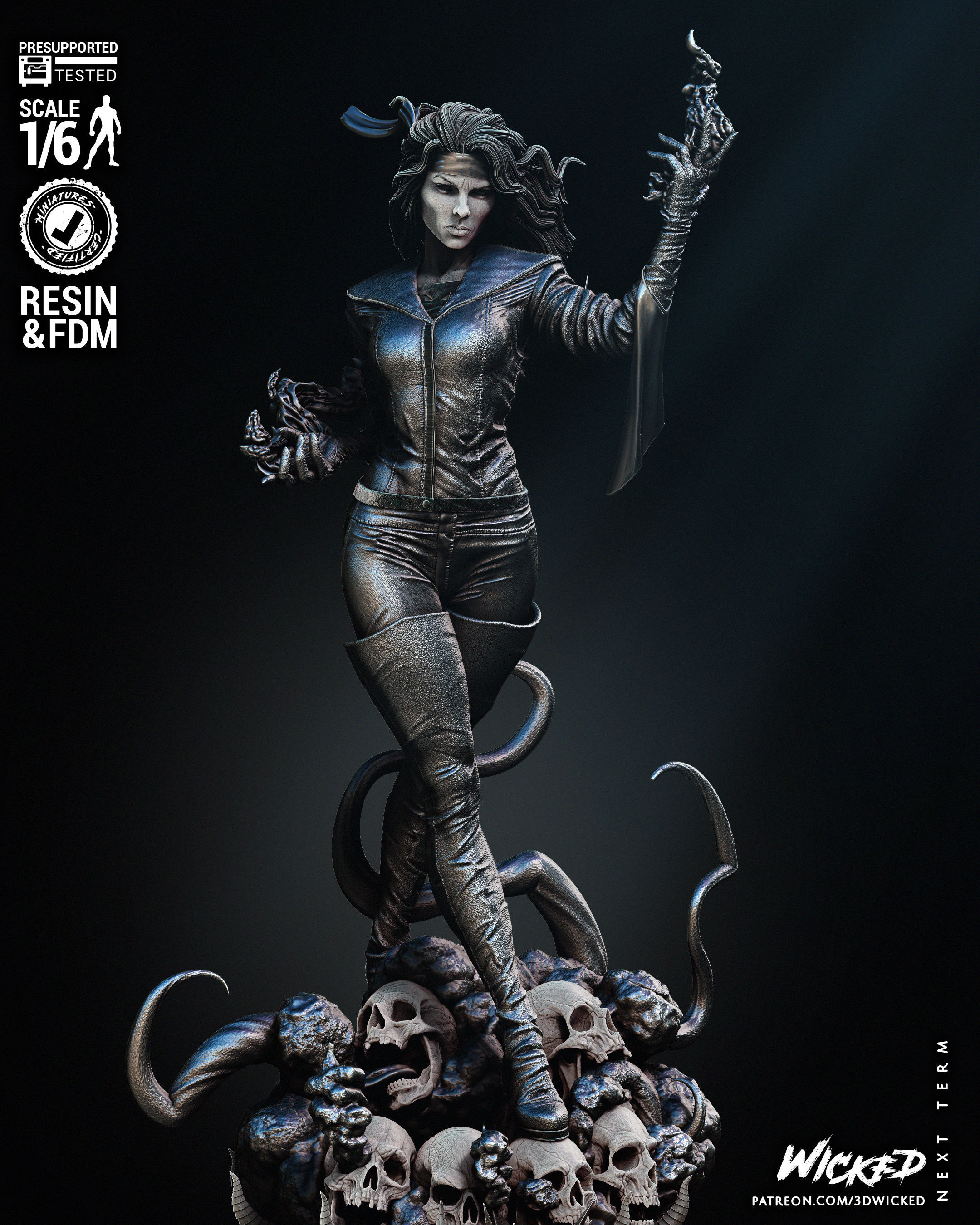 Wicked Marvel Pestilence Sculpture Tested for 3D printing 3D print model_14