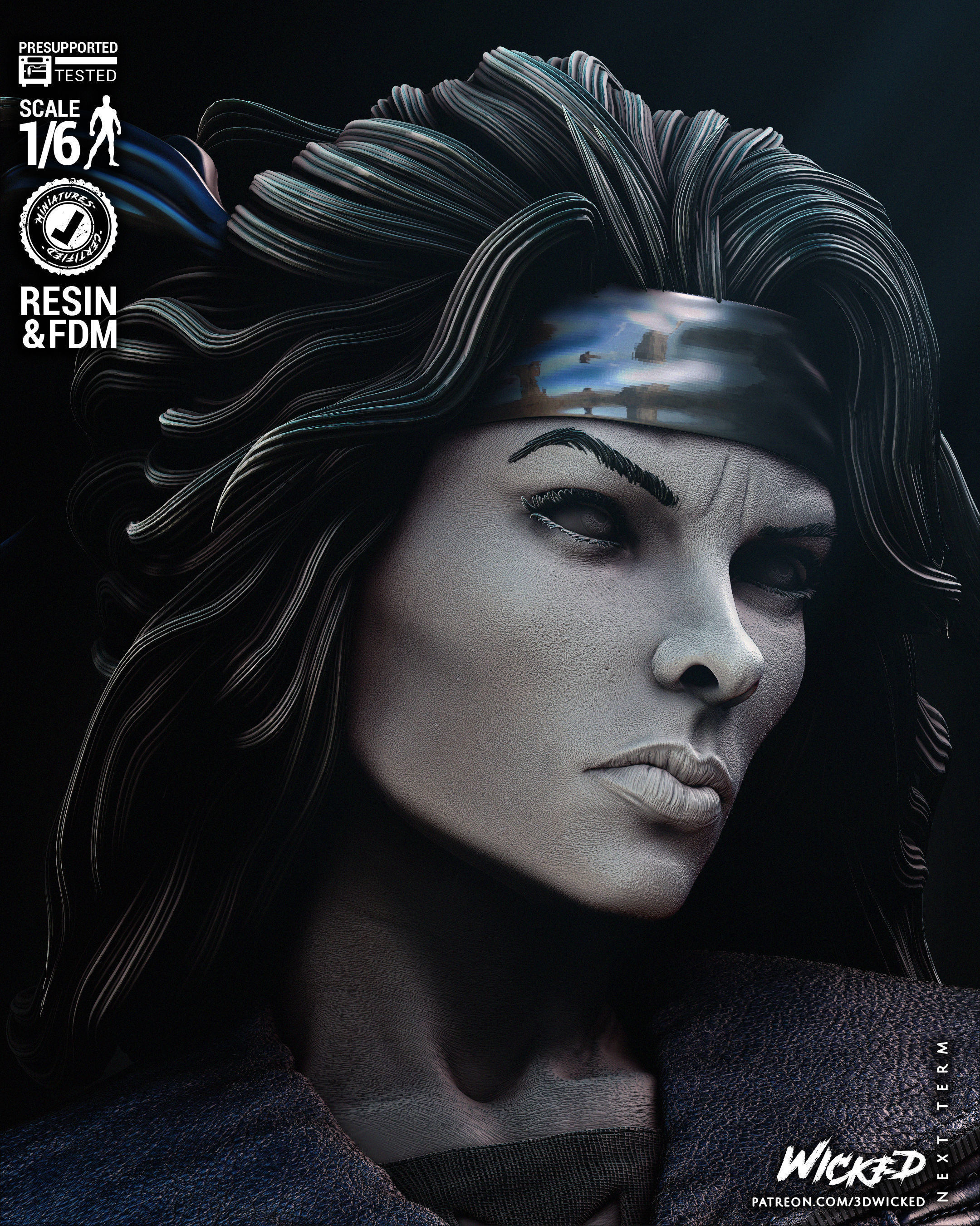 Wicked Marvel Pestilence Sculpture Tested for 3D printing 3D print model_52