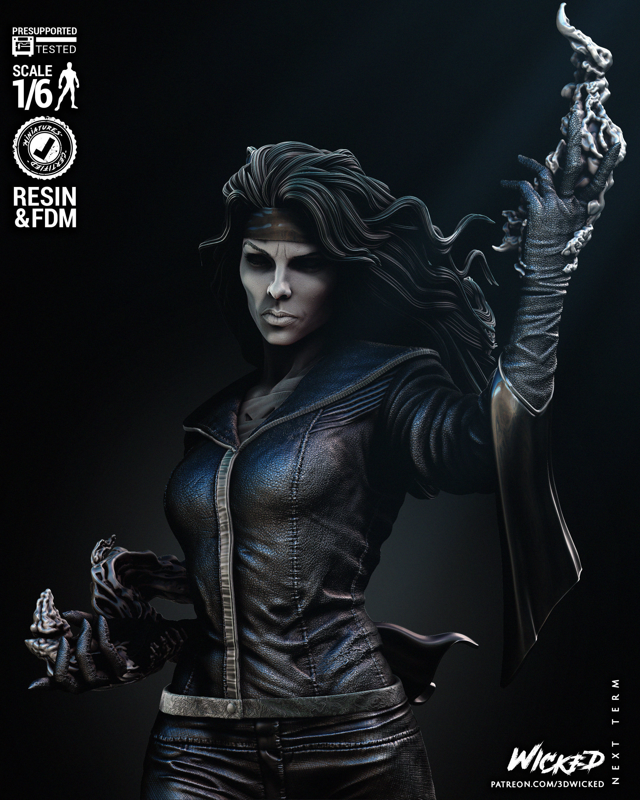 Wicked Marvel Pestilence Sculpture Tested for 3D printing 3D print model_26