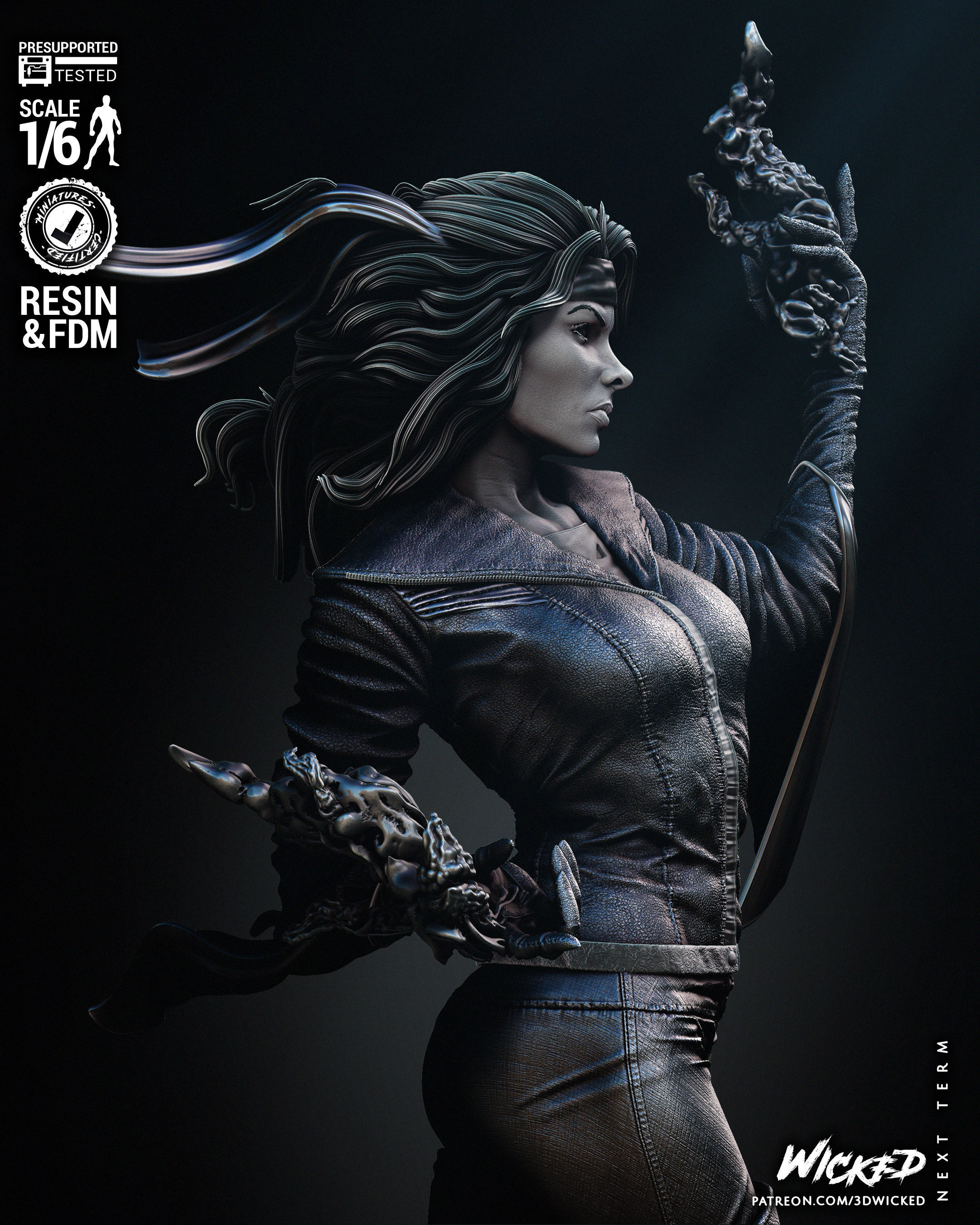 Wicked Marvel Pestilence Sculpture Tested for 3D printing 3D print model_20