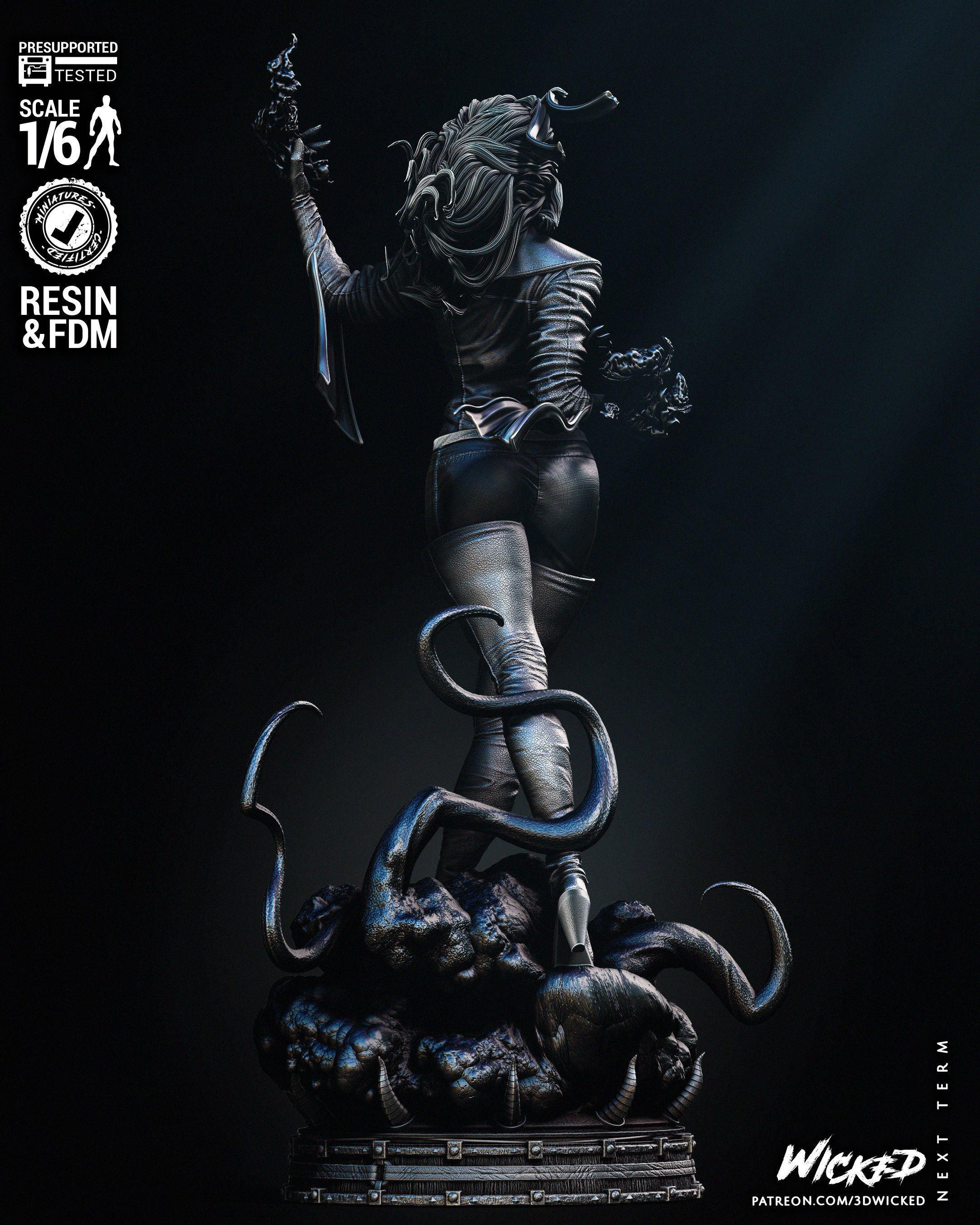 Wicked Marvel Pestilence Sculpture Tested for 3D printing 3D print model_9