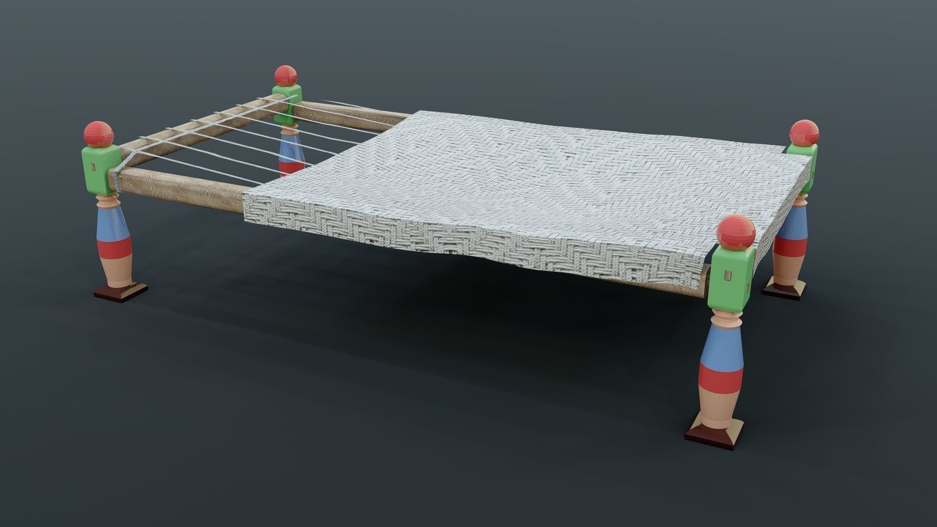 Desi BED Low-poly 3D model_3