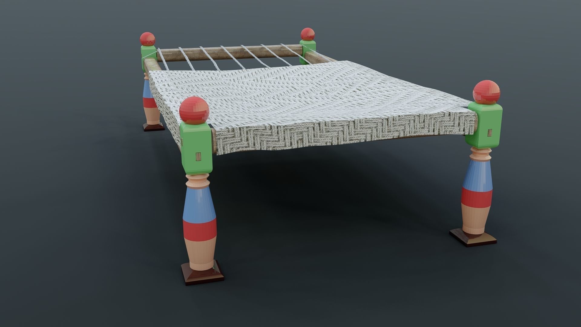 Desi BED Low-poly 3D model_4