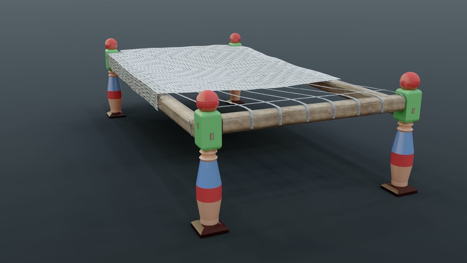 Desi BED Low-poly 3D model_5