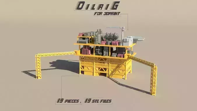 OilRig for3Dprint 3D print model
