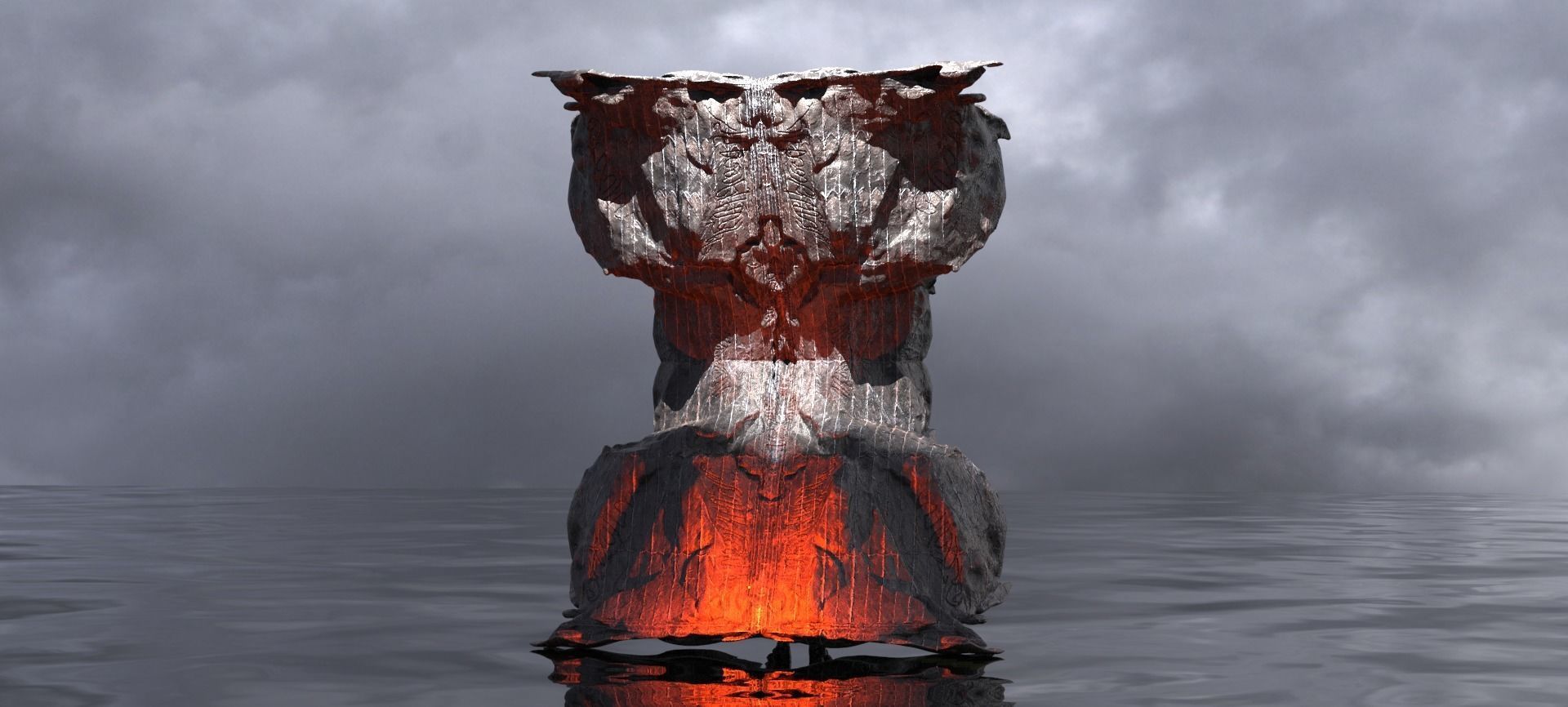 Hourglass Rune Shard Stone  3D model_1