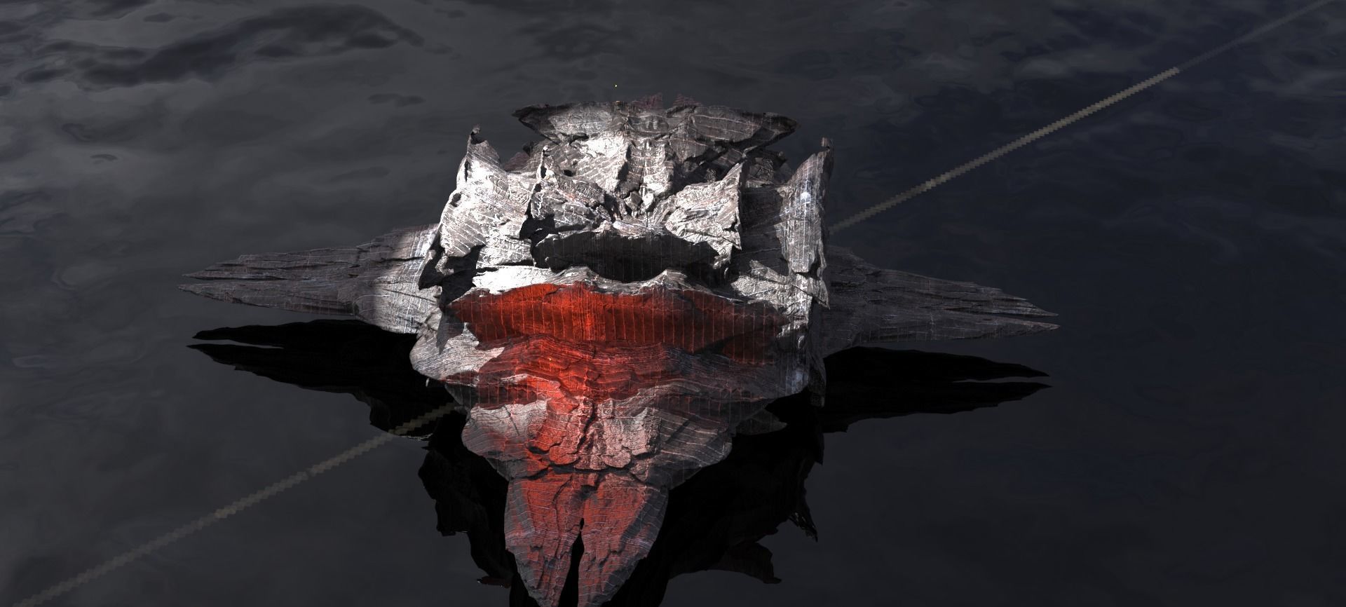 Viking Rune Stone rock 2 3D model_1