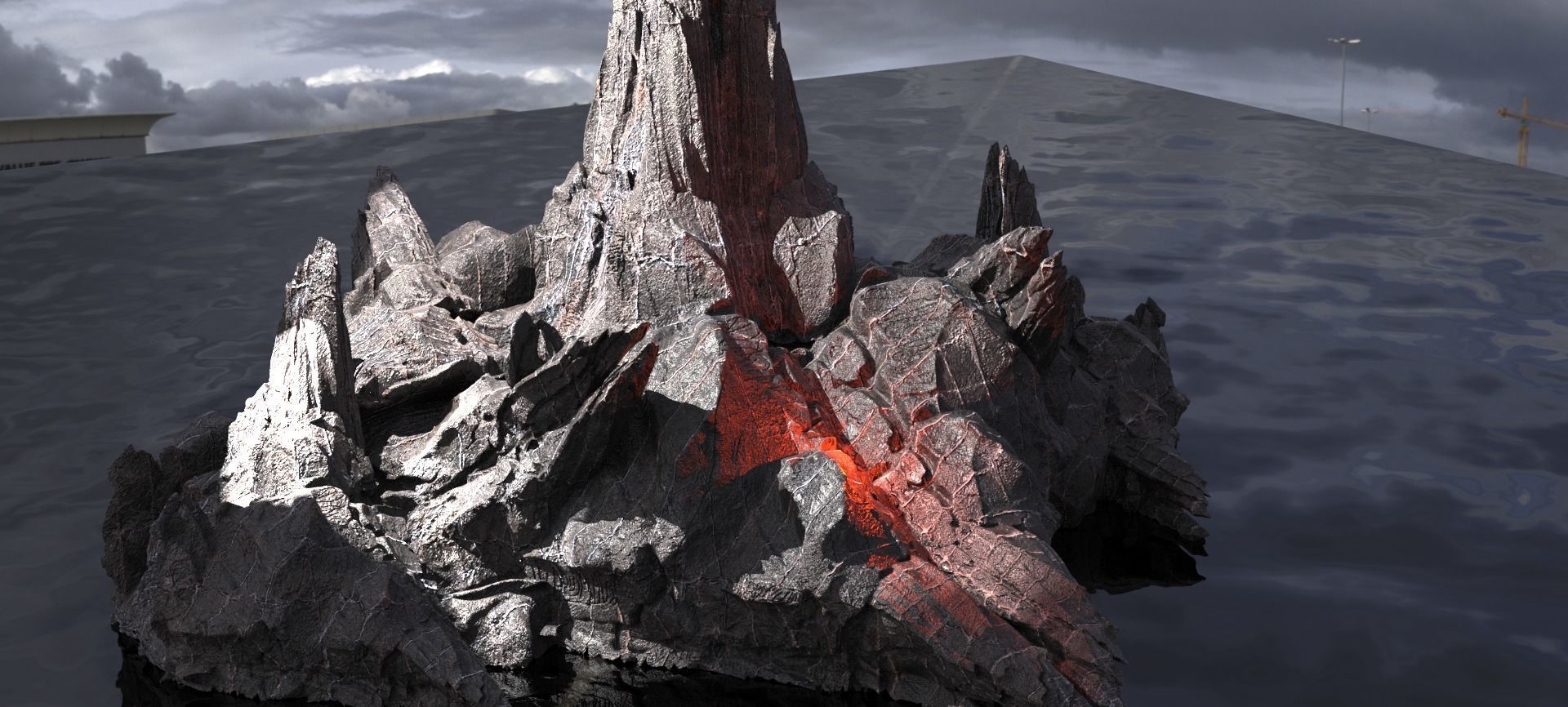 Viking Rune Stone rock 4  3D model_1