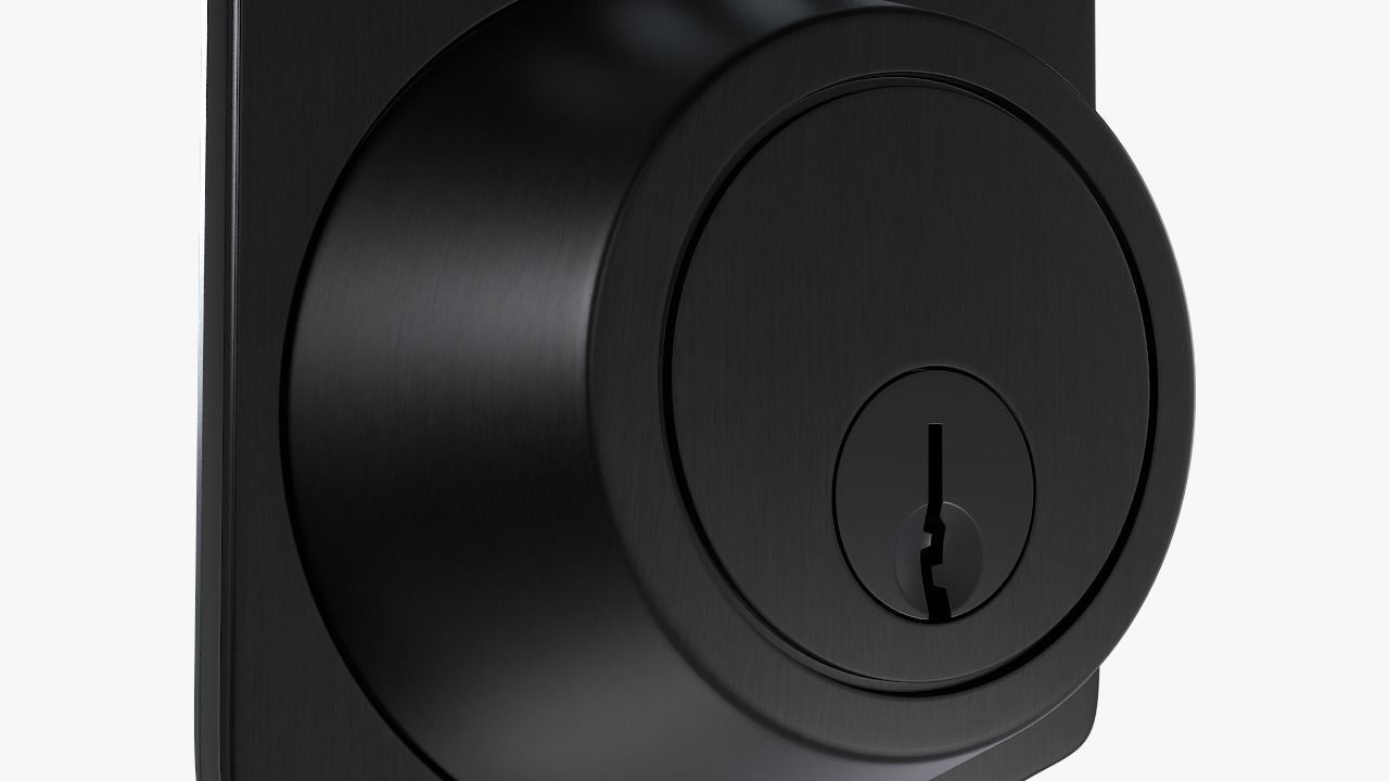 Electrical Door Lock with a Keypad A01 3D model_10