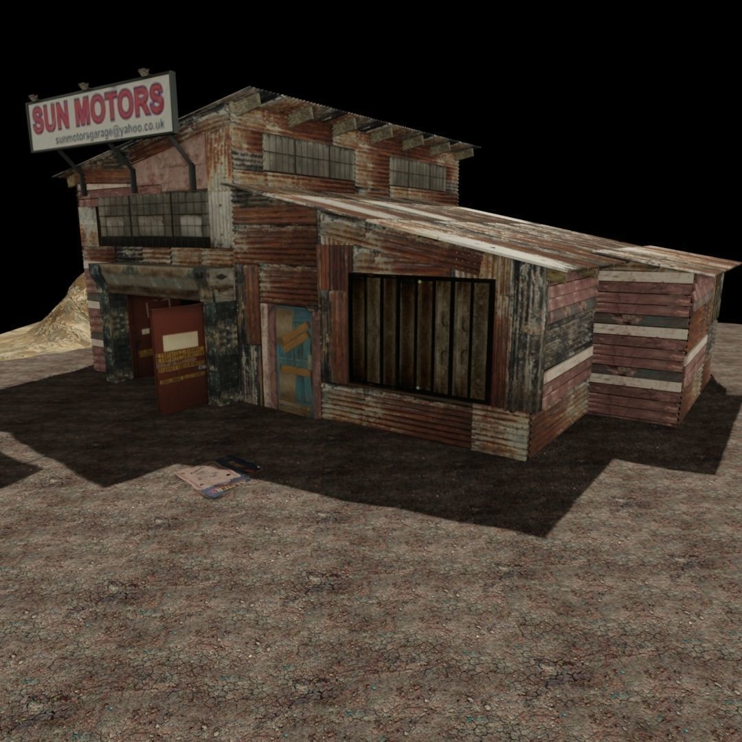 Slum Shanty community pack for projects and games  Low-poly 3D model_15