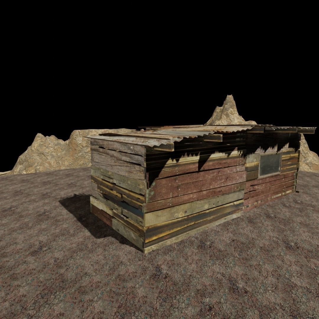 Slum Shanty community pack for projects and games  Low-poly 3D model_6