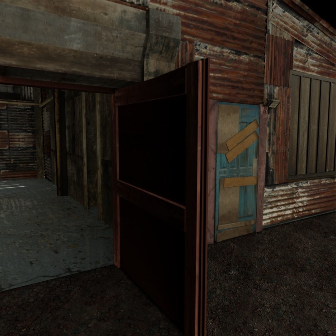 Slum Shanty community pack for projects and games  Low-poly 3D model_18