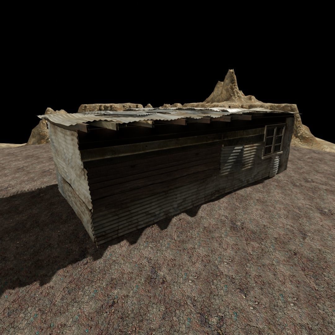 Slum Shanty community pack for projects and games  Low-poly 3D model_7