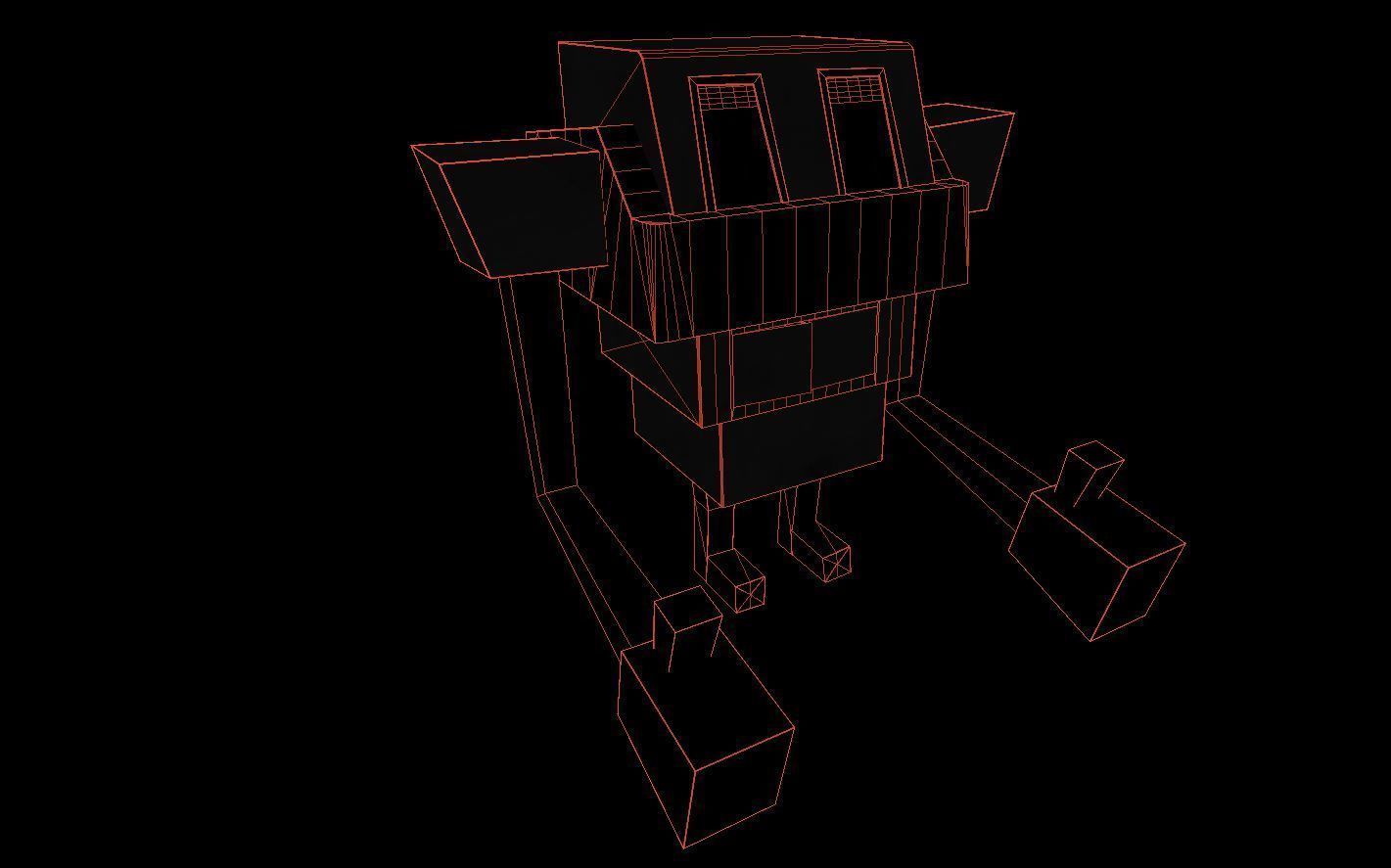 PAPER ROBOT TOY Low-poly 3D model_10