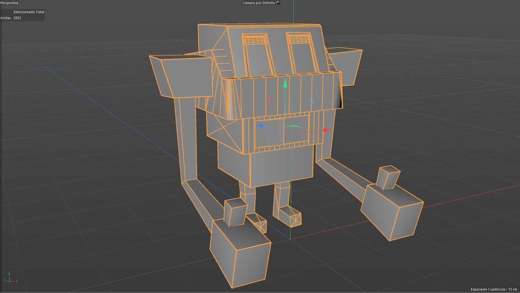 PAPER ROBOT TOY Low-poly 3D model_12