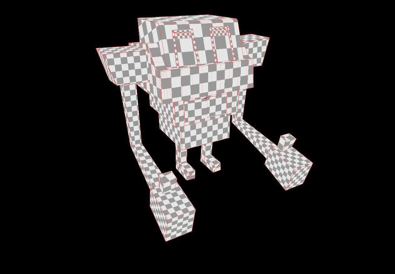 PAPER ROBOT TOY Low-poly 3D model_11