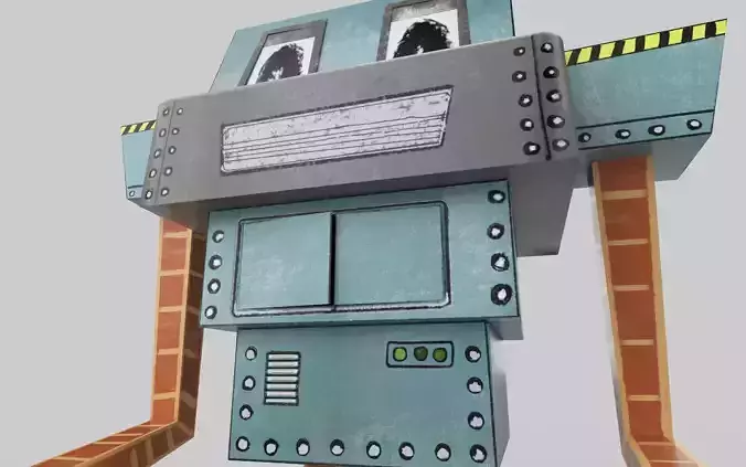 PAPER ROBOT TOY Low-poly 3D model