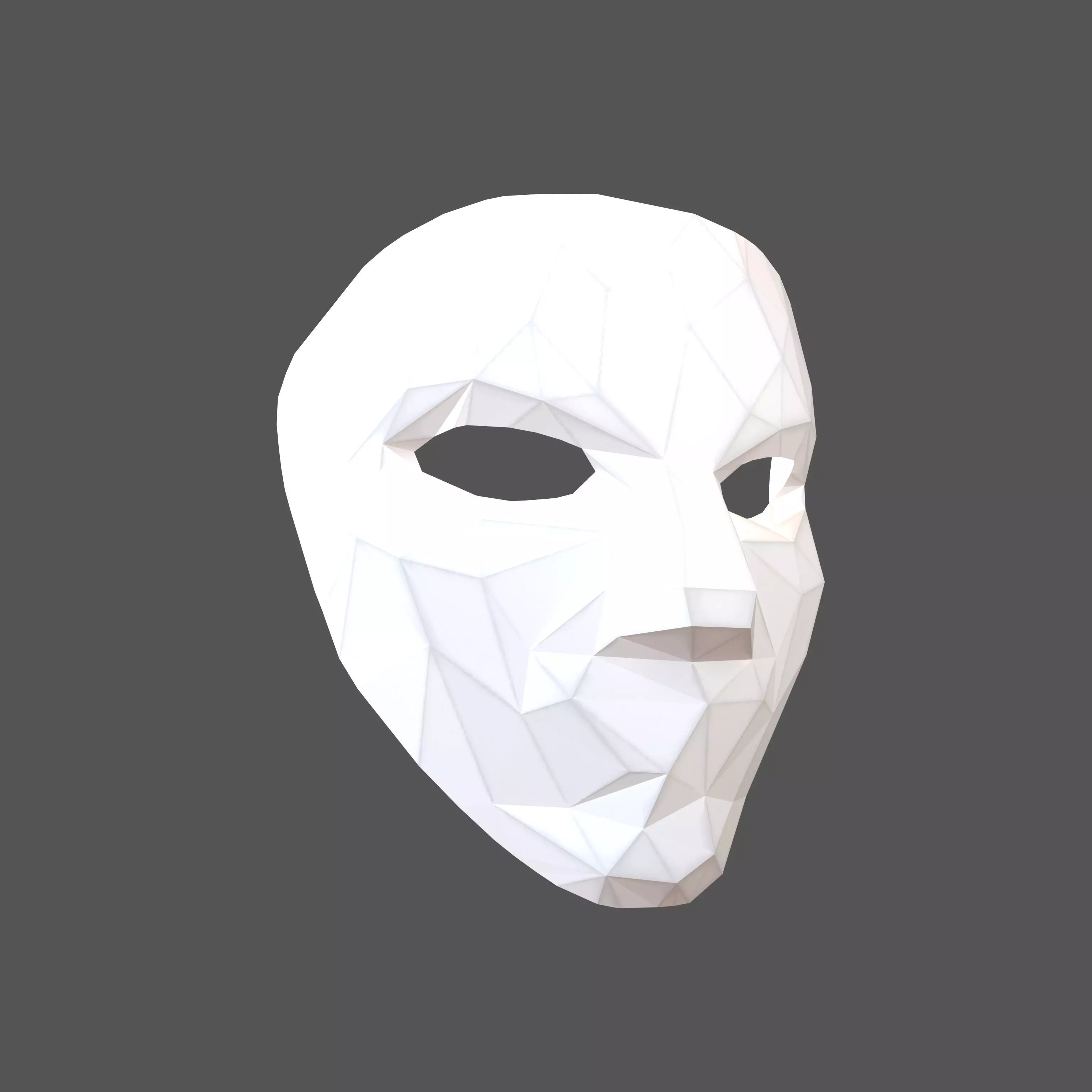 Styled Cosplay Mask V2 001 Low-poly 3D model_0