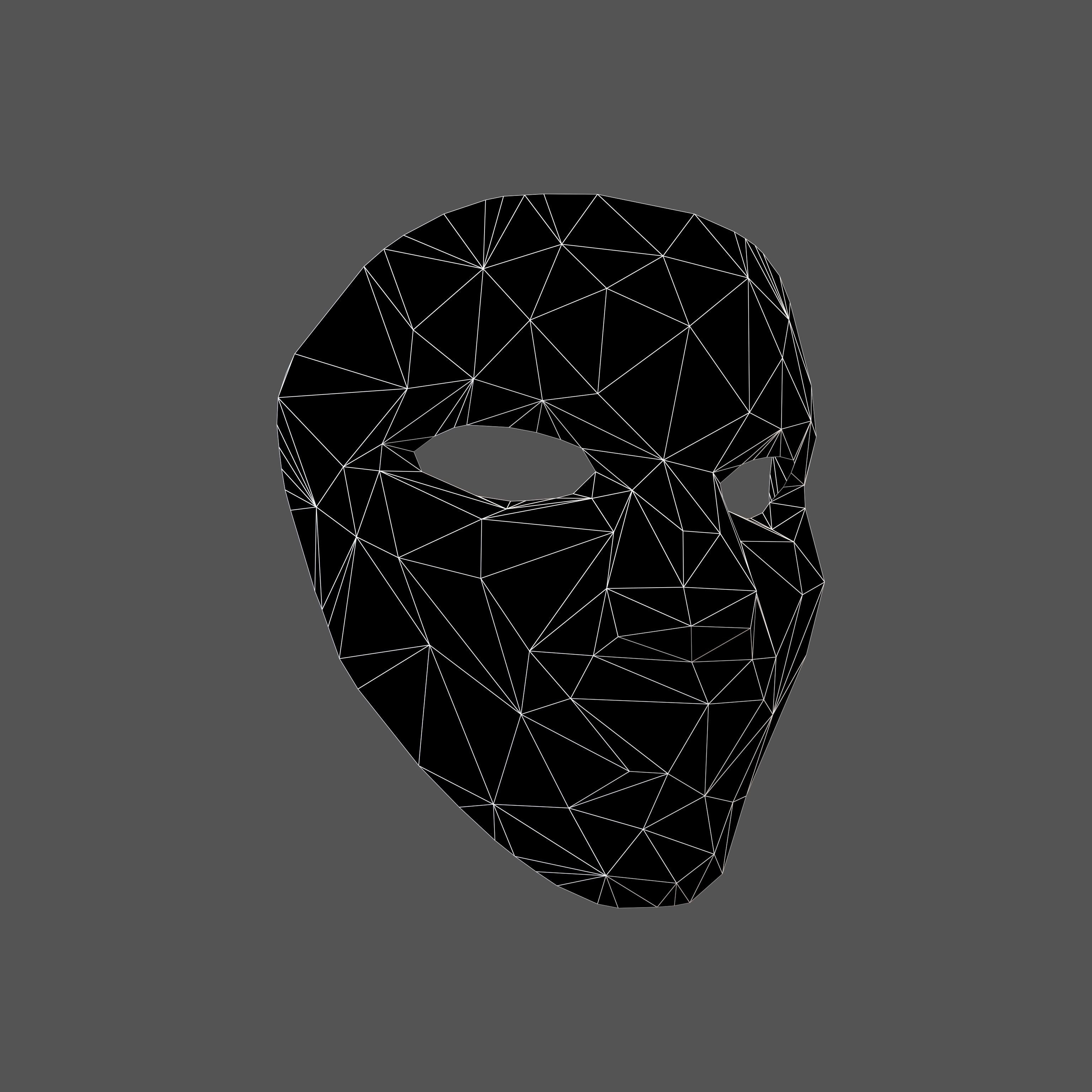 Styled Cosplay Mask V2 002 Low-poly 3D model_5