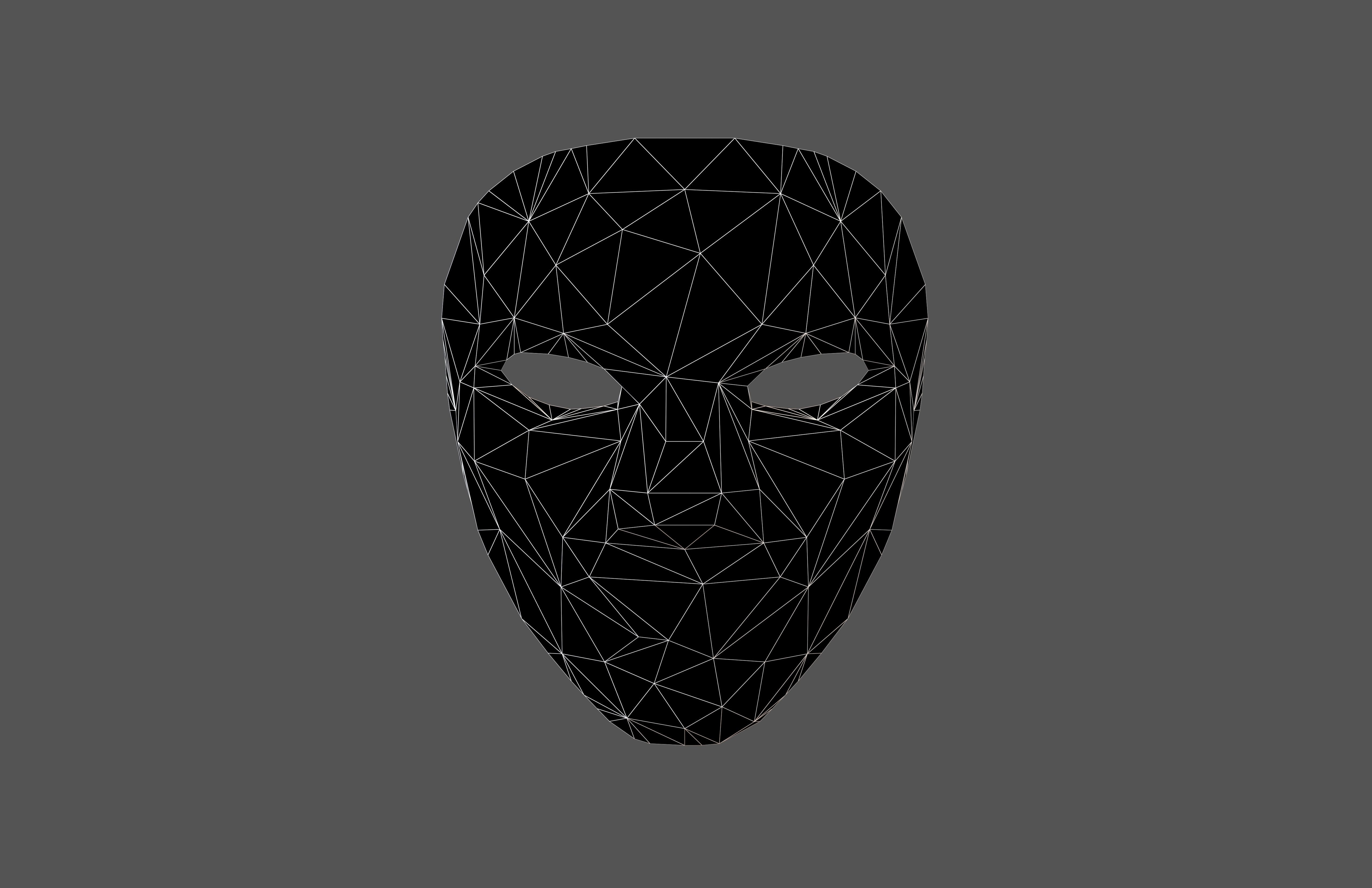 Styled Cosplay Mask V2 002 Low-poly 3D model_6