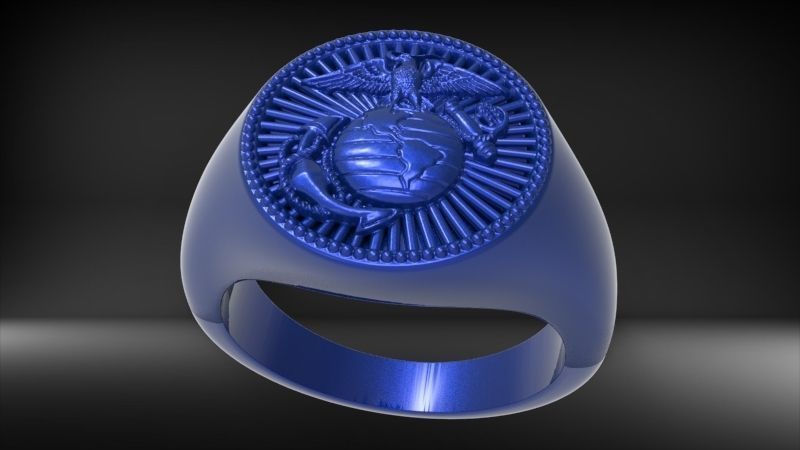 UNITED STATES MARINE CORPS MENS SIGNET FASHION RING JEWELRY 3D print model_12