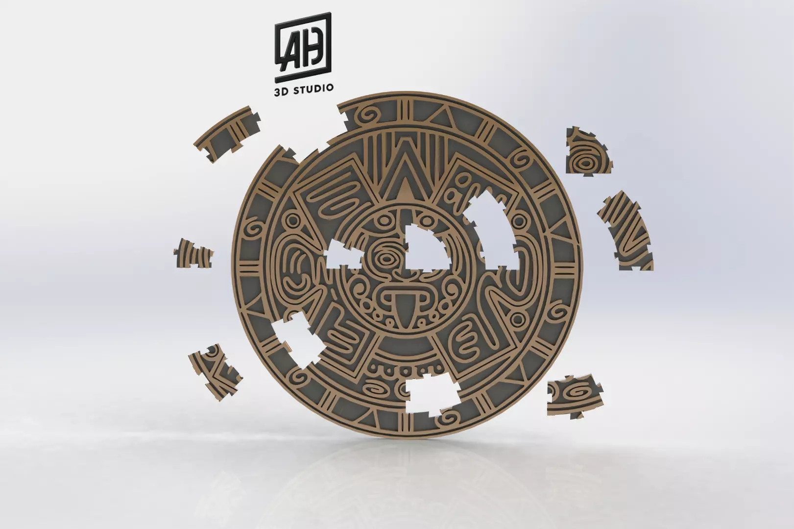 ANCIENT MYSTERY 3D PUZZLE - MAYAN CALENDAR 3D print model