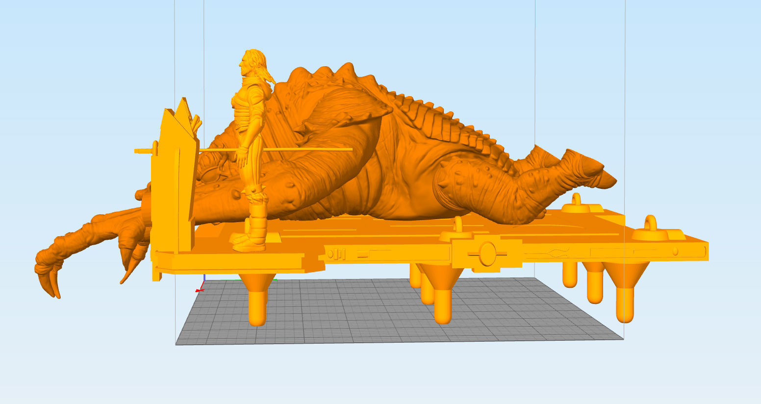 BOBA RANCOR   speeder RANCOR  Keeper  star wars for 3 75 inch   3D print model_2