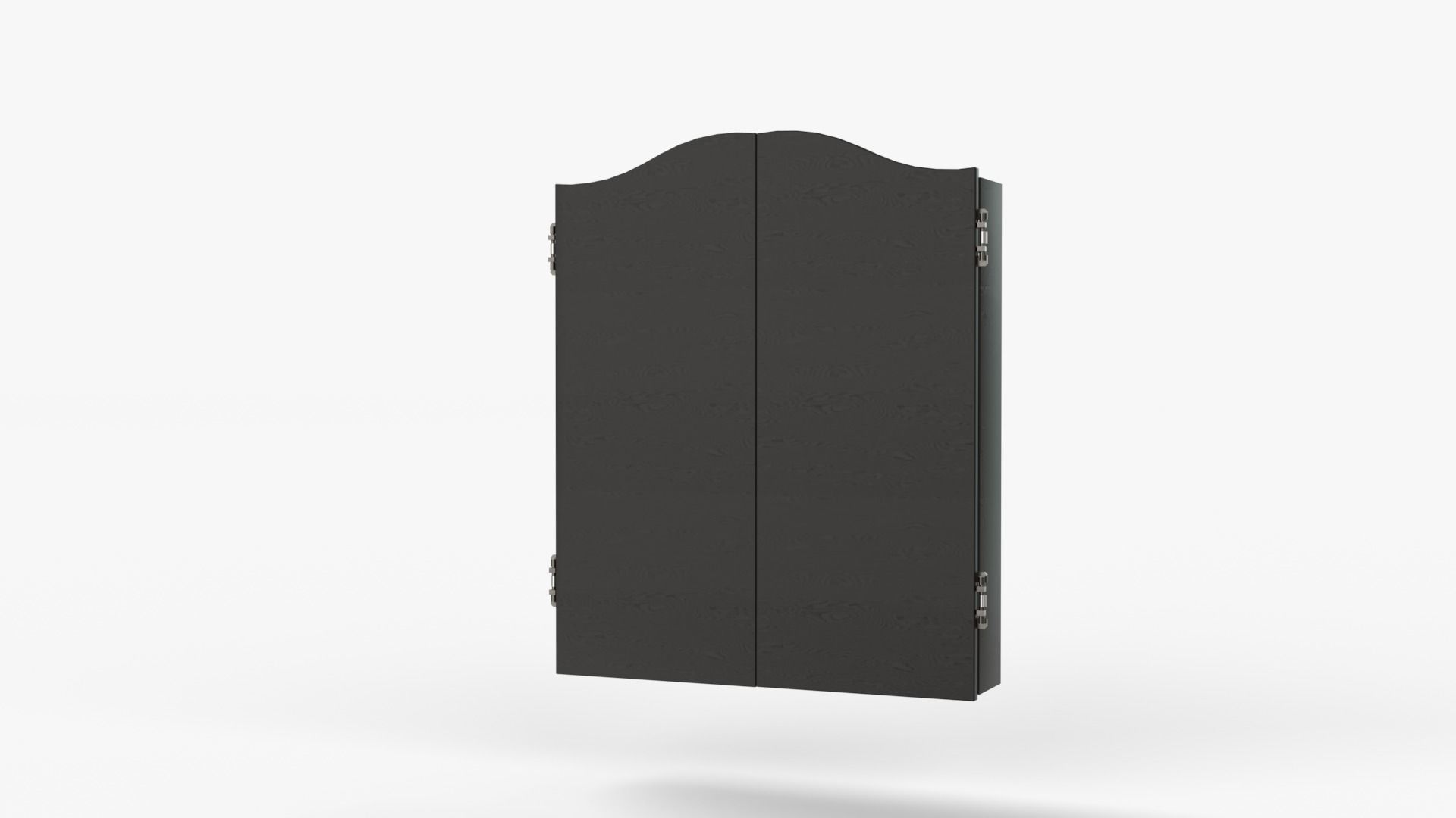 Dartboard and Cabinet with Scoreboard and Darts 3D model_6