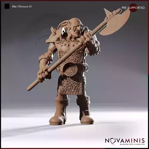 Orc Pikeman 01 3D print model