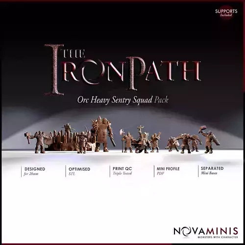 Orc Heavy Sentry Squad - The Iron Path 3D Model Collection
