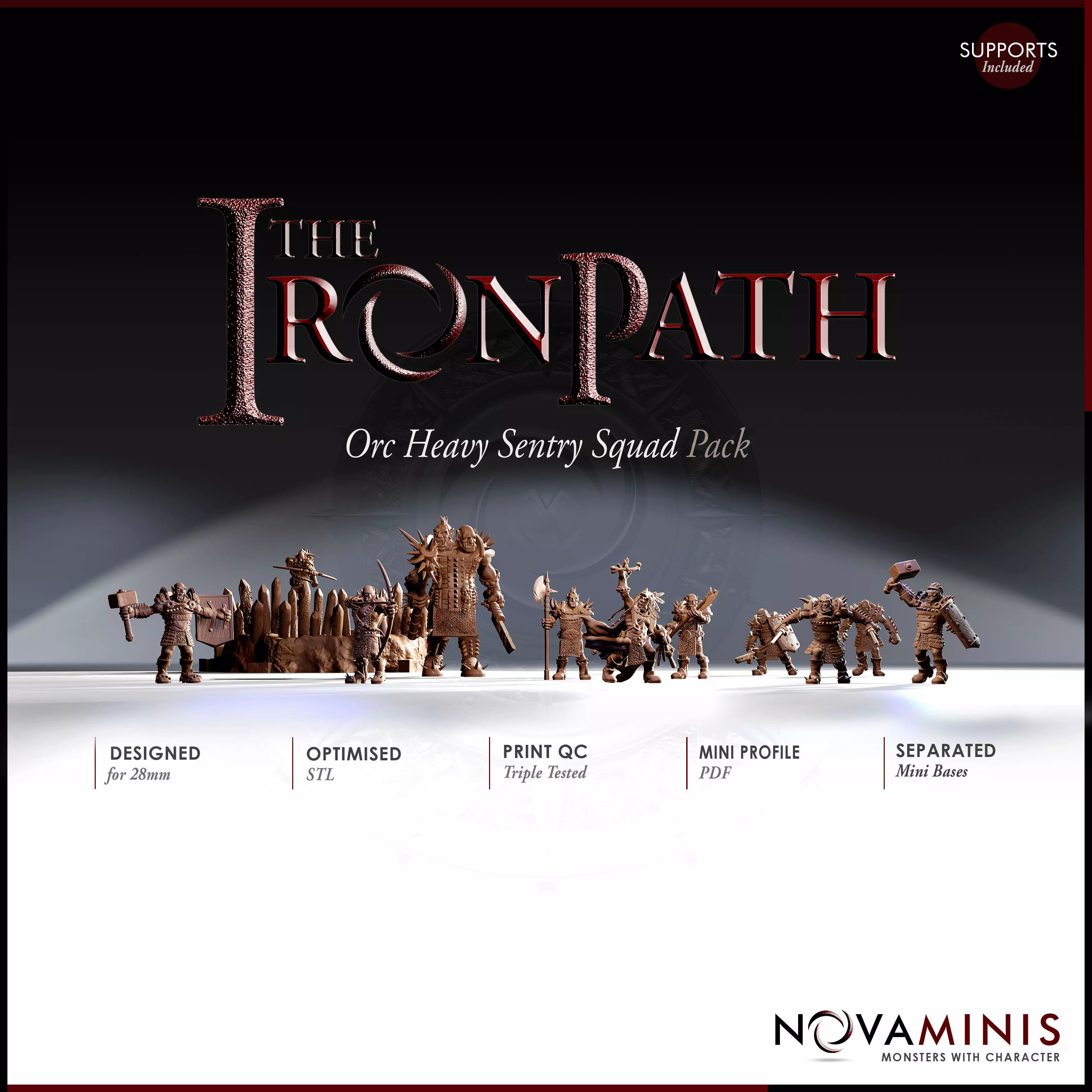 Orc Heavy Sentry Squad - The Iron Path 3D Model Collection_0