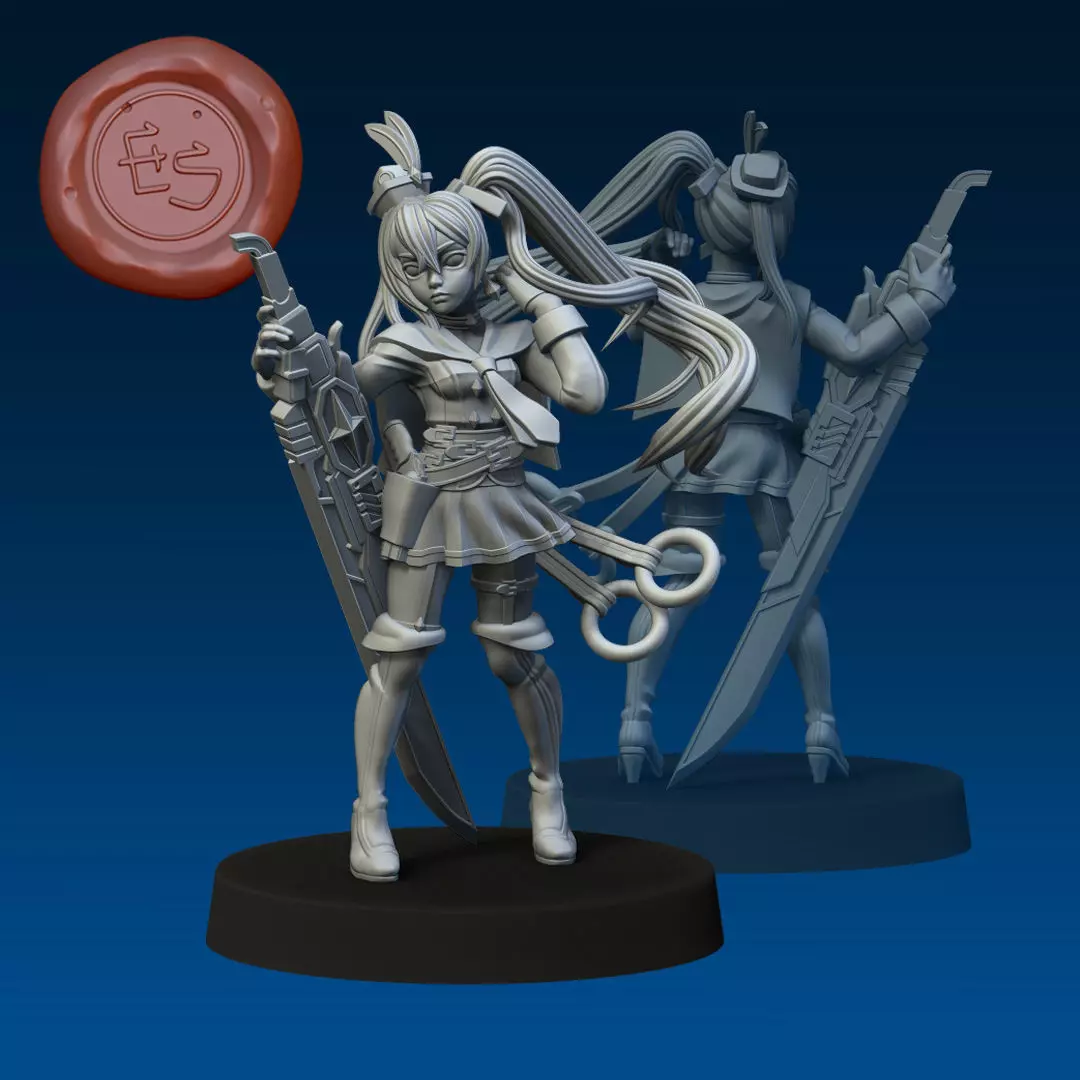 Rillet - White Cat Project - 32mm Miniature 3D print model_0