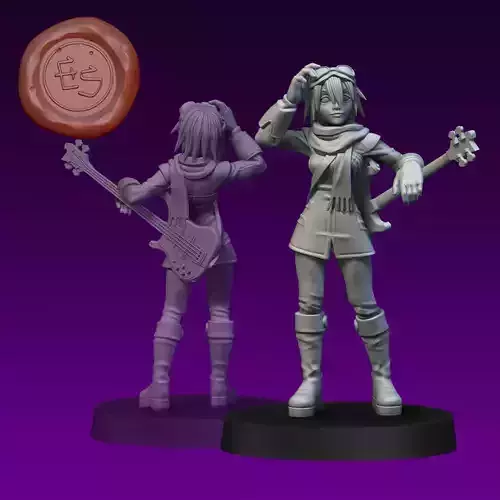 Haruko Haruhara - FLCL - 32mm Miniature 3D print model