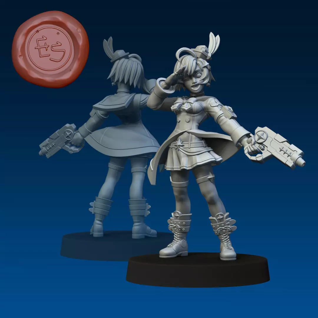 Fenecca - White Cat Project - 32mm Miniature 3D print model_0