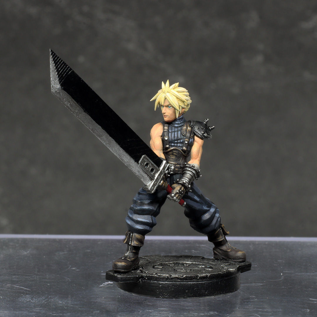 Cloud Strife - FFVII - 32mm Miniature 3D print model_5