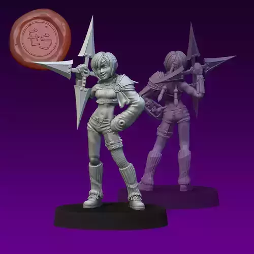 Yuffie Kisaragi - FFVII - 32mm Miniature
