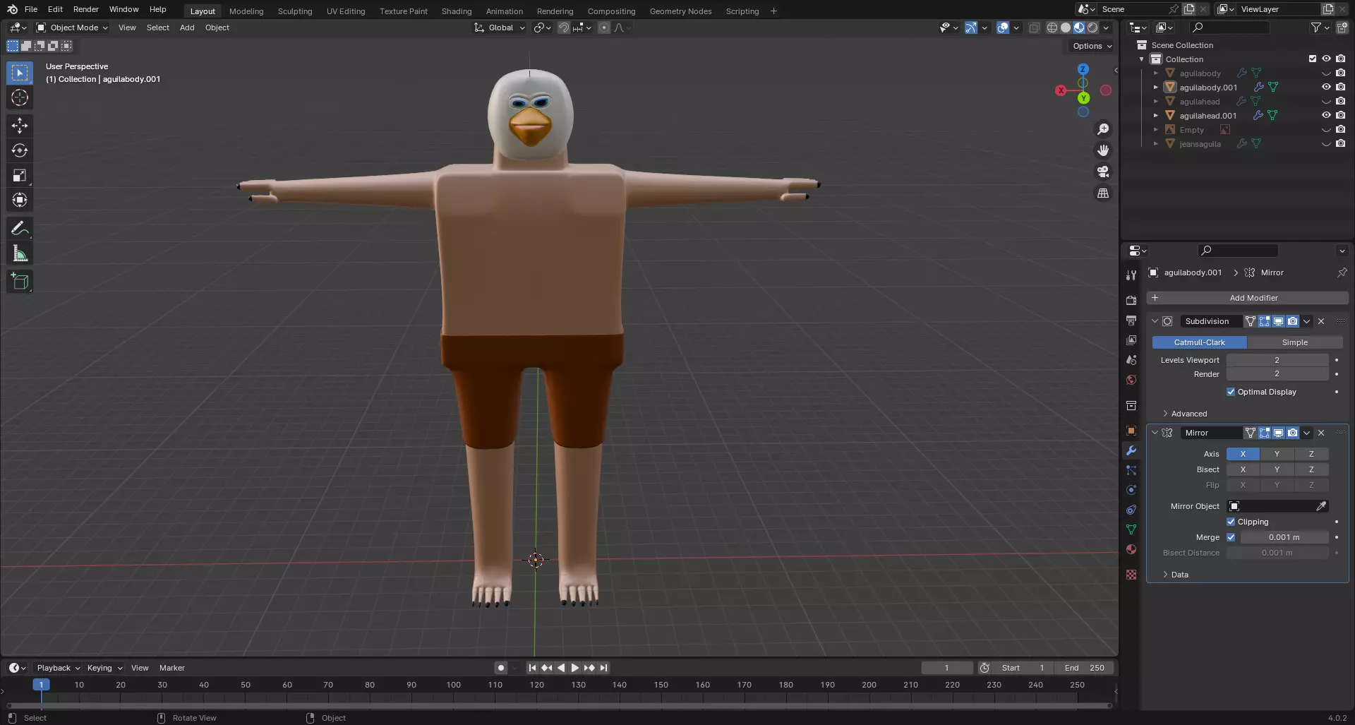 aguila character 3D print model
